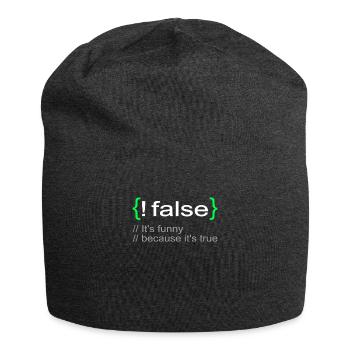 Lustig Lol Nerd IT Informatiker - Jersey-Beanie - Anthrazit - Vorne