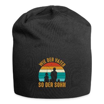 Wie der Vater so der Sohn Angeln - Jersey-Beanie - Schwarz - Vorne