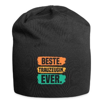 Hochzeit Junggesellenabschied Trauzeugin - Jersey-Beanie - Schwarz - Vorne