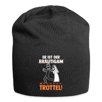 Bräutigam Hochzeit Heiraten Junggesellenabschied - Jersey-Beanie - Schwarz - Vorne