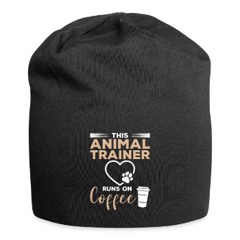 This Animal Trainer Runs On Coffee - Jersey Beanie - black - Front