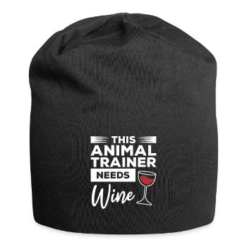 This Animal Trainer Needs Wine - Jersey Beanie - black - Front