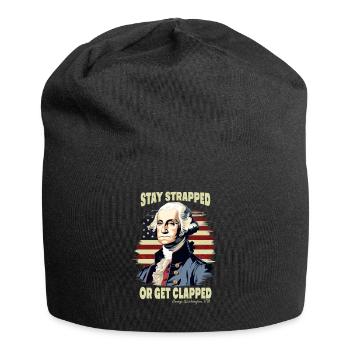 Buckle up or get clapped George - Jersey Beanie - black - Front