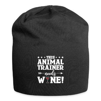 This Animal Trainer Needs Wine - Jersey Beanie - black - Front