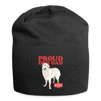 Papa chien de montagne des Pyrénées | Cadeau du propriétaire de chien - Bonnet en jersey - noir - Devant