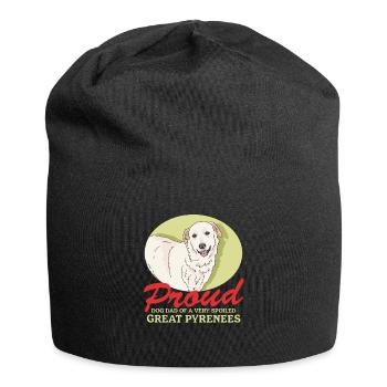 Chien de montagne des Pyrénées Papa Chiens Chien Propriétaire Cadeau - Bonnet en jersey - noir - Devant