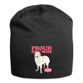 Maman Bouvier des Pyrénées | Cadeau du propriétaire de chien - Bonnet en jersey - noir - Devant