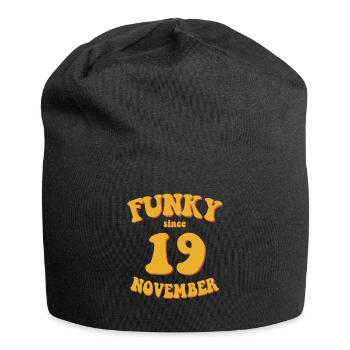 Funky Anniversaire: Novembre 2019 - Flower Power - Bonnet en jersey - noir - Devant