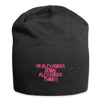 I'm Alexandra doing Alexandra things - Jersey-Beanie - Schwarz - Vorne
