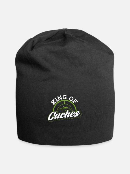 König der Caches - Geocaching Geocacher - Jersey-Beanie - Schwarz