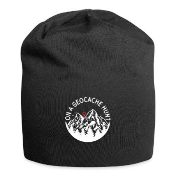 On the hunt for geocaches - Geocaching Geocacher - Jersey Beanie - black - Front
