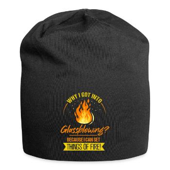 Glassblowing Glassforming Glassmaker Pride - Jersey Beanie - black - Front