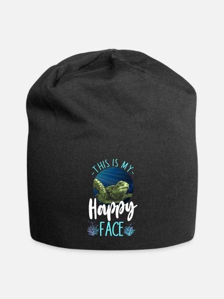 Sea Turtle Tortoise This Is My - Jersey Beanie - black