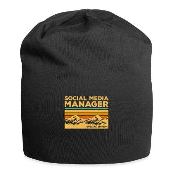 Vintage Social Media Manager Sonderausgabe - Jersey-Beanie - Schwarz - Vorne