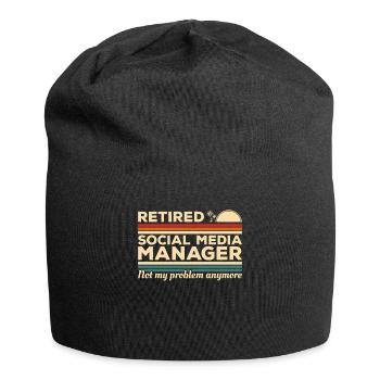 Vintage Social-Media-Manager im Ruhestand nicht mein - Jersey-Beanie - Schwarz - Vorne