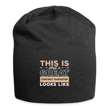This Is What A Great Content Marketer Looks Like - Jersey Beanie - black - Front