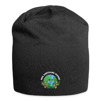 New Earthling Coming - Baby Ankündigung - Jersey-Beanie - Schwarz - Vorne