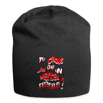 tee shirt humour - Bonnet en jersey - noir - Devant