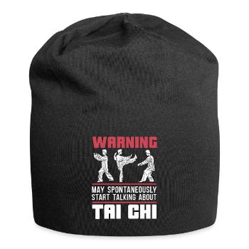 Tai Chi Warning May Spontaneously Start Taijiquan - Jersey Beanie - black - Front
