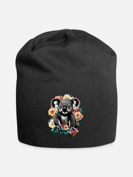 Koala - Jersey-Beanie - Schwarz