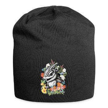 Drache - Jersey-Beanie - Schwarz - Vorne