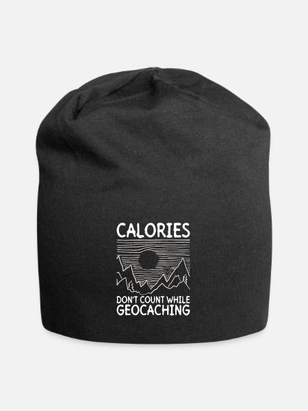 Les calories ne comptent pas dans le géocaching - Geocaching - Bonnet en jersey - noir