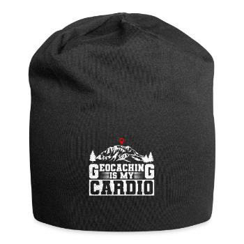 Geocaching ist mein Herzsport - Geocaching - Jersey-Beanie - Schwarz - Vorne