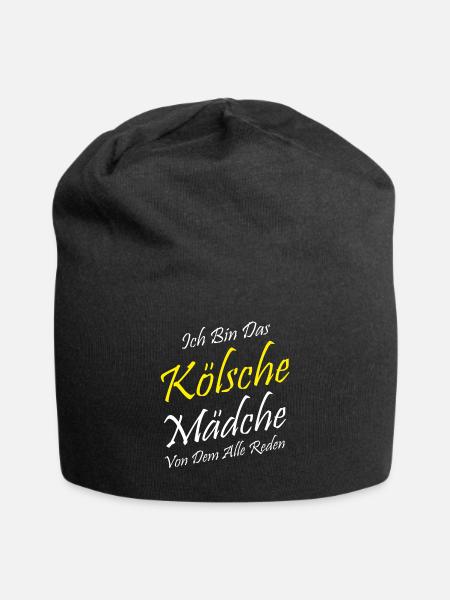Kölsche Mädche Kölle Kölsch Kölner Karneval Köln - Jersey-Beanie - Schwarz