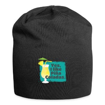 I Like Pina Coladas Cocktail Alkohol - Jersey-Beanie - Schwarz - Vorne