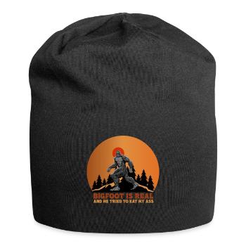 Bigfoot est réel et il a essayé de manger mon cul drôle - Bonnet en jersey - noir - Devant