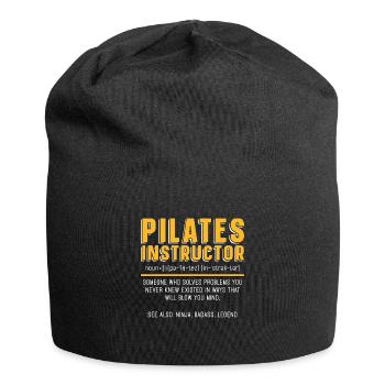 Instructeur de Pilates Quelqu’un qui résout la méditation - Bonnet en jersey - noir - Devant