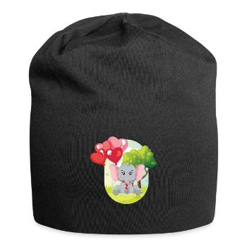 Elephant Kids Mignon Ballon Éléphant - Bonnet en jersey - noir - Devant