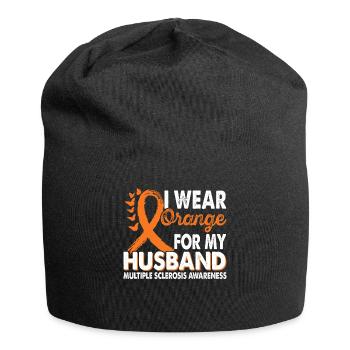 Wear orange for Enlightenment Month - Jersey Beanie - black - Front