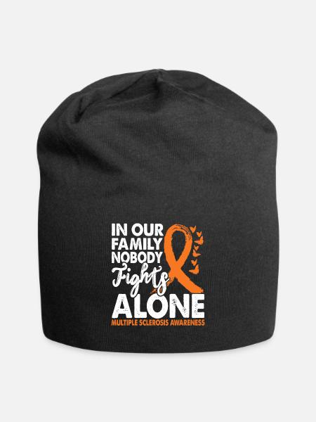 Niemand Kämpft Allein Gegen Multiple Sklerose - Jersey-Beanie - Schwarz