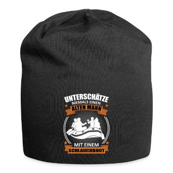 Rafting Alter Mann Spruch Wassersport Geschenk - Jersey-Beanie - Schwarz - Vorne