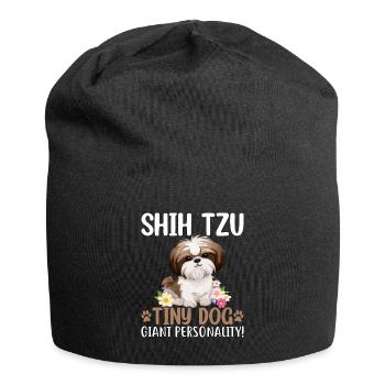 Shih Tzu tiny dog giant personality - Jersey-Beanie - Schwarz - Vorne