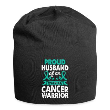 Ovarian Cancer Warrior's Husband - Jersey Beanie - black - Front