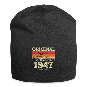 Birthday present 1947 76/77 years - Jersey Beanie - charcoal grey - Front