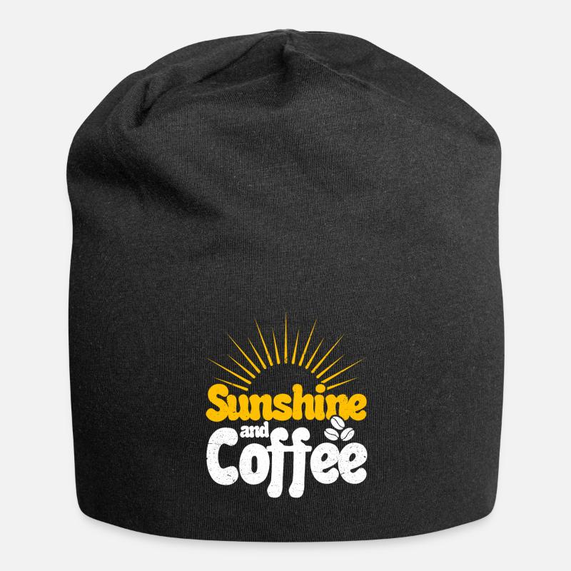 Sunshine and Coffee - Jersey Beanie - black