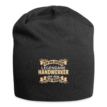 Ich bin dieser legendäre Handwerker - Jersey-Beanie - Schwarz - Vorne
