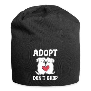 Adopt Don't Shop Haustieradoptionspezialist - Jersey-Beanie - Schwarz - Vorne