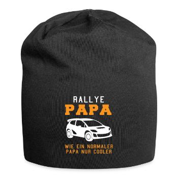 Rennwagen Fahrer Spruch Rallye Papa Geschenk - Jersey-Beanie - Schwarz - Vorne