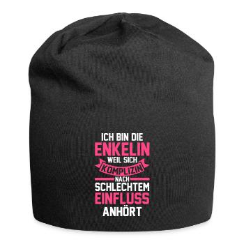 Enkelin - Jersey-Beanie - Schwarz - Vorne