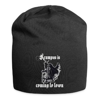 Horror Krampus T-Shirt Evil Christmas Custom. - Jersey Beanie - black - Front