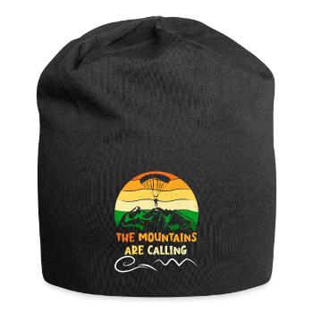 Paragliding The Mountains are Calling - Jersey Beanie - black - Front