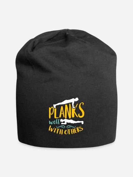 Pilates Planks Well With Others Pilates Instructor - Jersey Beanie - black