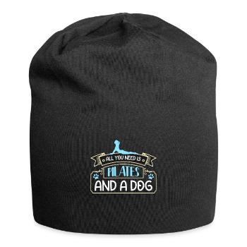 Pilates All You Need Is Pilates And A Dog Reformer - Jersey-Beanie - Schwarz - Vorne