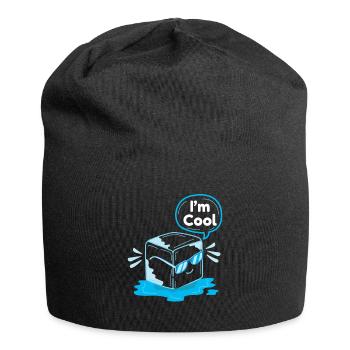 Eiswürfel I´M Cool Sommer Eis Getränk - Jersey-Beanie - Schwarz - Vorne