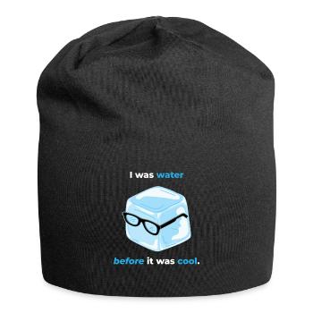 Glaçons J’étais Eau Boisson glacée d’été - Bonnet en jersey - noir - Devant