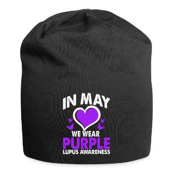 Im Mai Tragen Wir Den Lila Lupus Awareness Month - Jersey-Beanie - Schwarz - Vorne